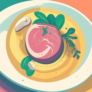 Veau Basse Température, purée légumes & Champignons